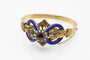 Bracelet Bracelet Biedermeier en or jaune, grenat, perles et émail 58 Facettes 12198