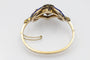 Bracelet Bracelet Biedermeier en or jaune, grenat, perles et émail 58 Facettes 12198