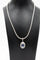 Collier Collier contemporain en platine, or blanc, saphir et diamants 58 Facettes 12159