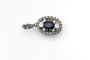Collier Collier contemporain en platine, or blanc, saphir et diamants 58 Facettes 12159