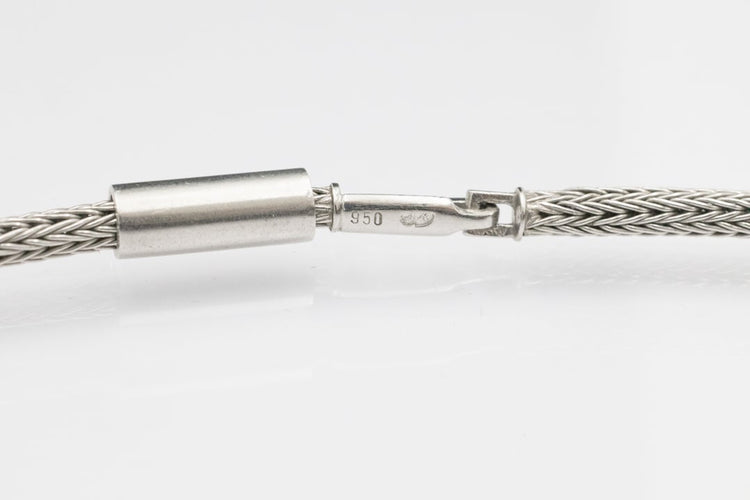 Collier Collier contemporain en platine, or blanc, saphir et diamants 58 Facettes 12159