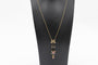 Collier Collier édouardien en or jaune, tourmalines roses et perles 58 Facettes 12157
