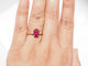 Bague 53 Bague rubis 2,59 ct et diamants en or jaune 18 ct 58 Facettes F5072