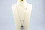Collier Collier double cœur en or blanc 18K et diamants 58 Facettes CLDIAMBLACK-107