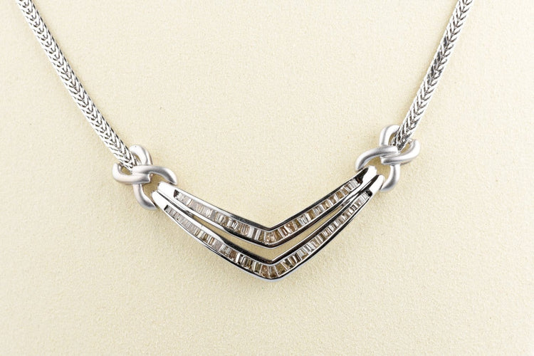 Collier Collier en or jaune 18K et diamants naturels light brown 58 Facettes CL11153635-107