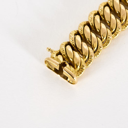 Bracelet Bracelet maille américaine en or jaune 18k 58 Facettes BRMAMERICAINE12