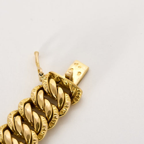 Bracelet Bracelet maille américaine en or jaune 18k 58 Facettes BRMAMERICAINE12