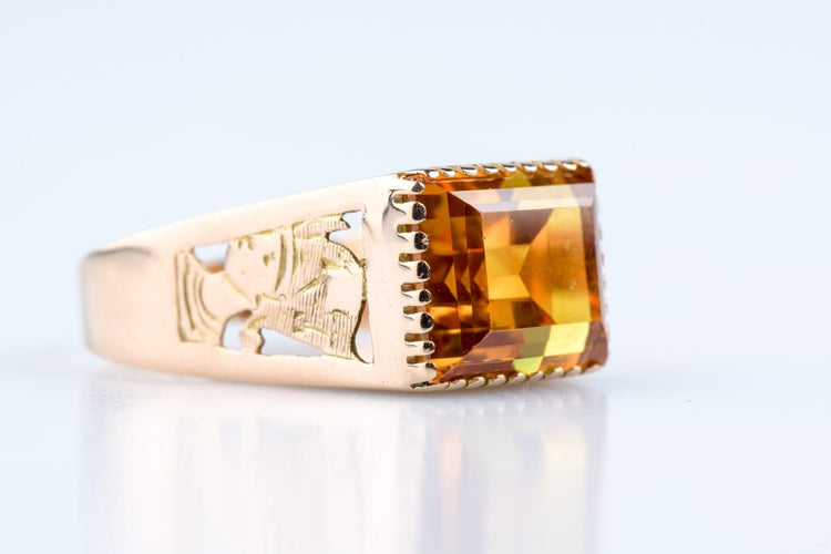 Bague 61 Bague citrine en or rose 18K 58 Facettes BGCITOC720-107