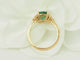 Bague 56 Bague émeraude 2 ct en or jaune 18 kt et diamants 58 Facettes F5069
