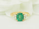 Bague 56 Bague émeraude 2 ct en or jaune 18 kt et diamants 58 Facettes F5069