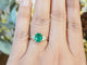 Bague 56 Bague émeraude 2 ct en or jaune 18 kt et diamants 58 Facettes F5069