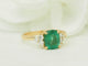 Bague 56 Bague émeraude 2 ct en or jaune 18 kt et diamants 58 Facettes F5069