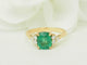 Bague 56 Bague émeraude 2 ct en or jaune 18 kt et diamants 58 Facettes F5069