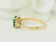 Bague 56 Bague émeraude 2 ct en or jaune 18 kt et diamants 58 Facettes F5069