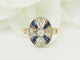 Bague 55 Bague Art déco en or jaune, platine, saphirs et diamants 58 Facettes 33770
