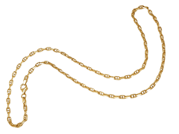 Collier Chaîne maille forçat marine 50 cm en or jaune 58 Facettes Ch.marin-2043