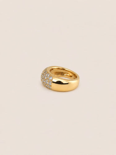 Bague 51 Bague jonc en or jaune 18K et diamants taille ancienne 58 Facettes LP1900/IUNB