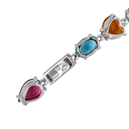 Collier BVLGARI Allegra - Collier en or blanc, diamants et pierres de couleur 58 Facettes 291