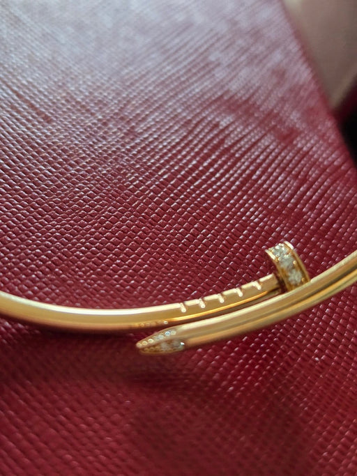 Bracelet Cartier Juste un Clou - Bracelet petit modèle en or rose et diamants 58 Facettes Jnci43