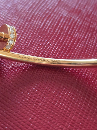 Bracelet Cartier Juste un Clou - Bracelet petit modèle en or rose et diamants 58 Facettes Jnci43