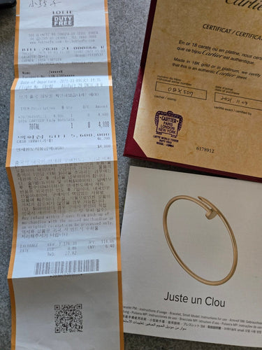 Bracelet Cartier Juste un Clou - Bracelet petit modèle en or rose et diamants 58 Facettes Jnci43