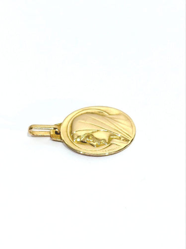 Pendentif Lasserre - Médaille religieuse Vierge en or rose 58 Facettes id: 1763678