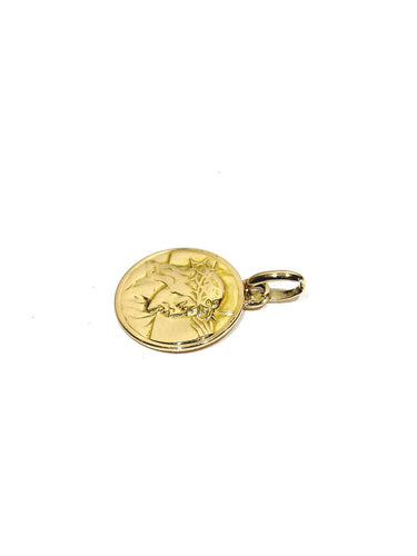 Pendentif Médaille du Christ en or rose 18 carats 58 Facettes id: 1763685