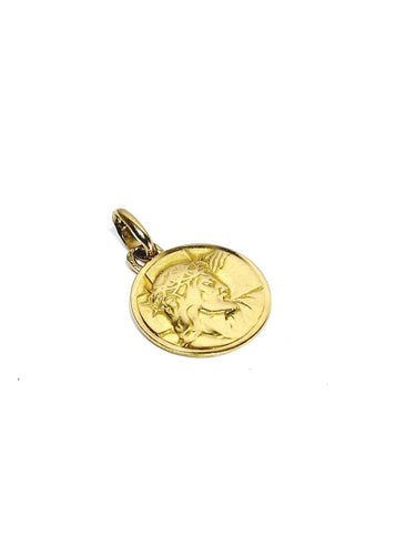 Pendentif Médaille du Christ en or rose 18 carats 58 Facettes id: 1763685