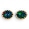 Boucles d'oreilles Boucles d'oreilles en or jaune et opales noires naturelles 58 Facettes E010