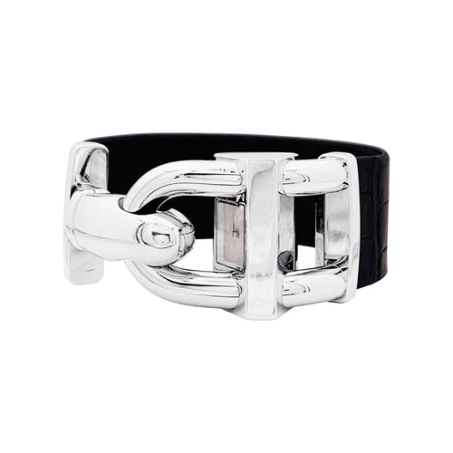 Montre Van Cleef & Arpels Cadenas - Montre en acier et cuir 58 Facettes 35618