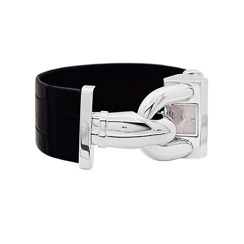 Montre Van Cleef & Arpels Cadenas - Montre en acier et cuir 58 Facettes 35618