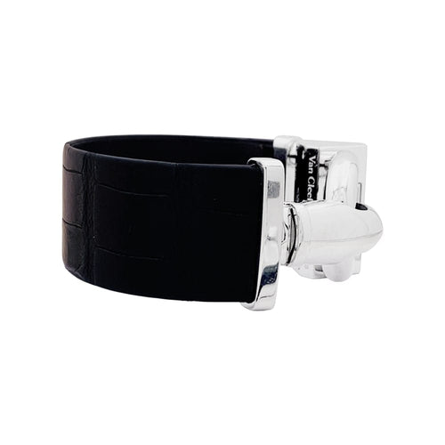 Montre Van Cleef & Arpels Cadenas - Montre en acier et cuir 58 Facettes 35618