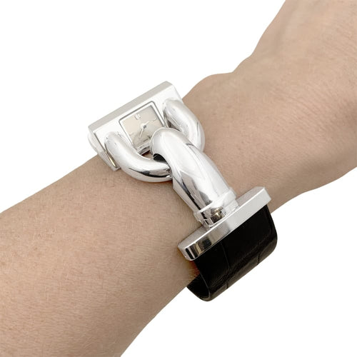 Montre Van Cleef & Arpels Cadenas - Montre en acier et cuir 58 Facettes 35618