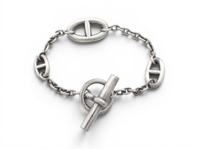 Bracelet Hermès Farandole - Bracelet Chaîne d'Ancre en argent 925 58 Facettes 274931