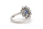 Bague 55 Bague contemporaine en or blanc, saphir et diamants 58 Facettes 23713