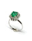 Bague 53 Bague en or blanc 18 carats, émeraude colombienne 1,28 ct et diamants 58 Facettes E39
