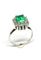 Bague 53 Bague en or blanc 18 carats, émeraude colombienne 1,28 ct et diamants 58 Facettes E39