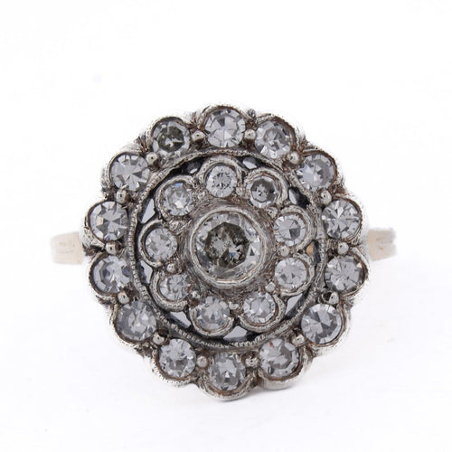 Bague 58 Bague vintage en or 18 ct et diamants 58 Facettes AN645 '(0069)