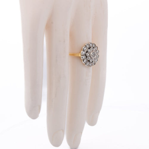 Bague 58 Bague vintage en or 18 ct et diamants 58 Facettes AN645 '(0069)