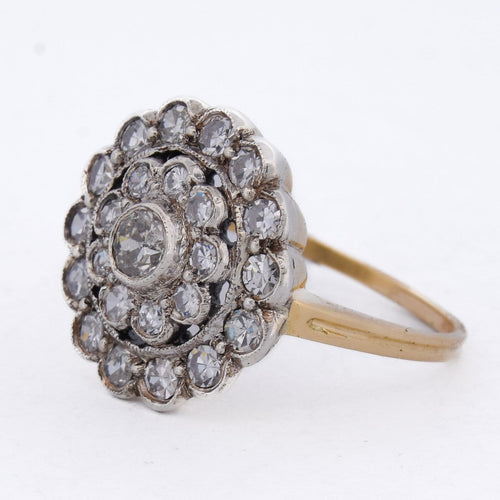 Bague 58 Bague vintage en or 18 ct et diamants 58 Facettes AN645 '(0069)