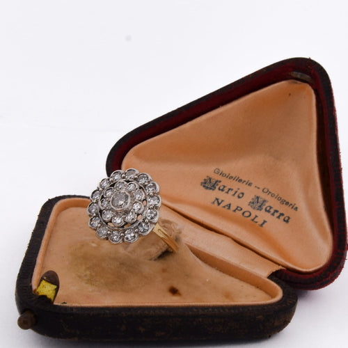 Bague 58 Bague vintage en or 18 ct et diamants 58 Facettes AN645 '(0069)