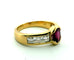 Bague 54 Bague en or jaune avec diamants et rubis 58 Facettes 364/26 D