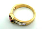 Bague 54 Bague en or jaune avec diamants et rubis 58 Facettes 364/26 D
