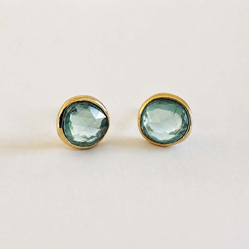 Boucles d'oreilles AITCHES Love More - Boucles d'oreilles en or 18K et saphirs verts 58 Facettes GER1041GN