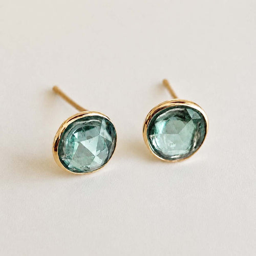 Boucles d'oreilles AITCHES Love More - Boucles d'oreilles en or 18K et saphirs verts 58 Facettes GER1041GN