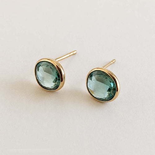 Boucles d'oreilles AITCHES Love More - Boucles d'oreilles en or 18K et saphirs verts 58 Facettes GER1041GN