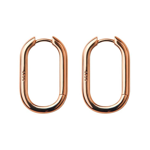 Boucles d'oreilles Jullie Big Oval - Boucles d'oreilles 58 Facettes SER1016RG