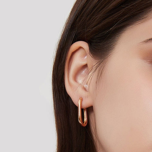 Boucles d'oreilles Jullie Big Oval - Boucles d'oreilles 58 Facettes SER1016RG