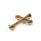 Broche Broche croix en or rose, argent et diamants 58 Facettes 260130R