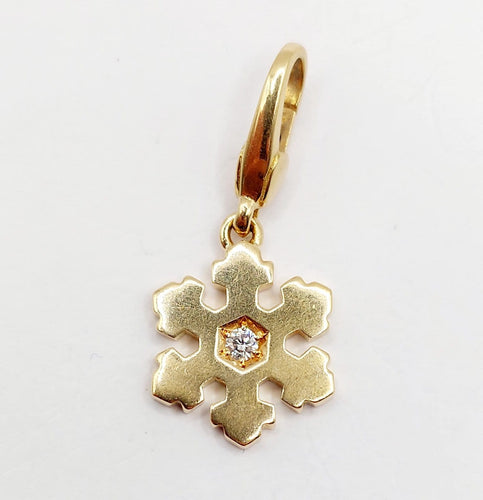 Pendentif Bulgari - Pendentif flocon de neige en or 18k et diamant 58 Facettes A07220
